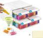 Icecat Boîte de rangement pour peintures diamant | Bricolage | Boîte de rangement | Artisanat | Boîte de tri | Outil | 4 boîtes | 140 compartiments