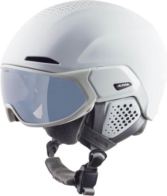 Alpina Alto Q Lite Skihelm Met Vizier | White Matt | Quatroflex Lite S2 | Maat: 51 - 55 cm