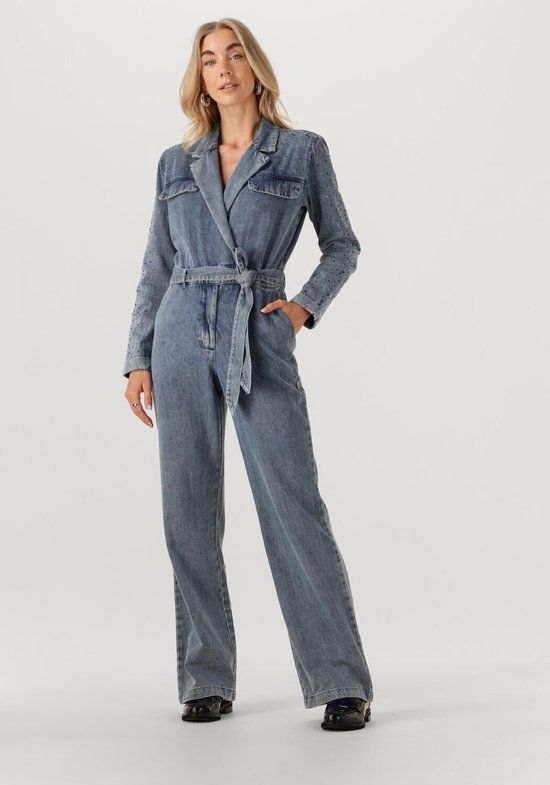 Freebird Yael Denim Jumpsuits Dames - Lichtblauw - Maat XS