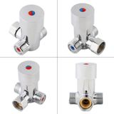 Merkloos Thermostatische mengkraan - Aansluiting G1/2 - Koud/warm water - Mengverhouding - Messing - Eenvoudige installatie - Kraan