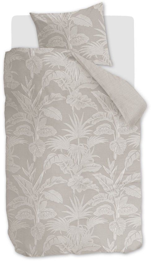 Riviera Maison Rivièra Maison Botanica dekbedovertrek - Eenpersoons - 140 x 200/220 cm - Zand