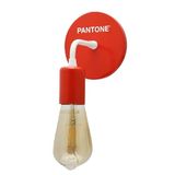 Pantone by Homemania 6007-3028-PN Homemania wandlamp, rood, wit, van metaal, hout, 12 x 12 x 17 cm, 1 x E27, max. 100 W