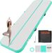 VEVOR Opblaasbare Gymnastiekmat 300x100x10 cm Airtrack Gymnastiekmat voor Training, Wedstrijden en Yoga, met Antislipoppervlak, 600W Elektrische Luchtpomp, Reparatiepatch, Mondstukken en Tas, Mintgroen