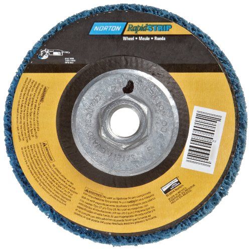 Norton Non-Woven Depressed Center Rapid Strip Wheel - 4-1/2" - 5/8"-11 - Grof (Pack of 1)