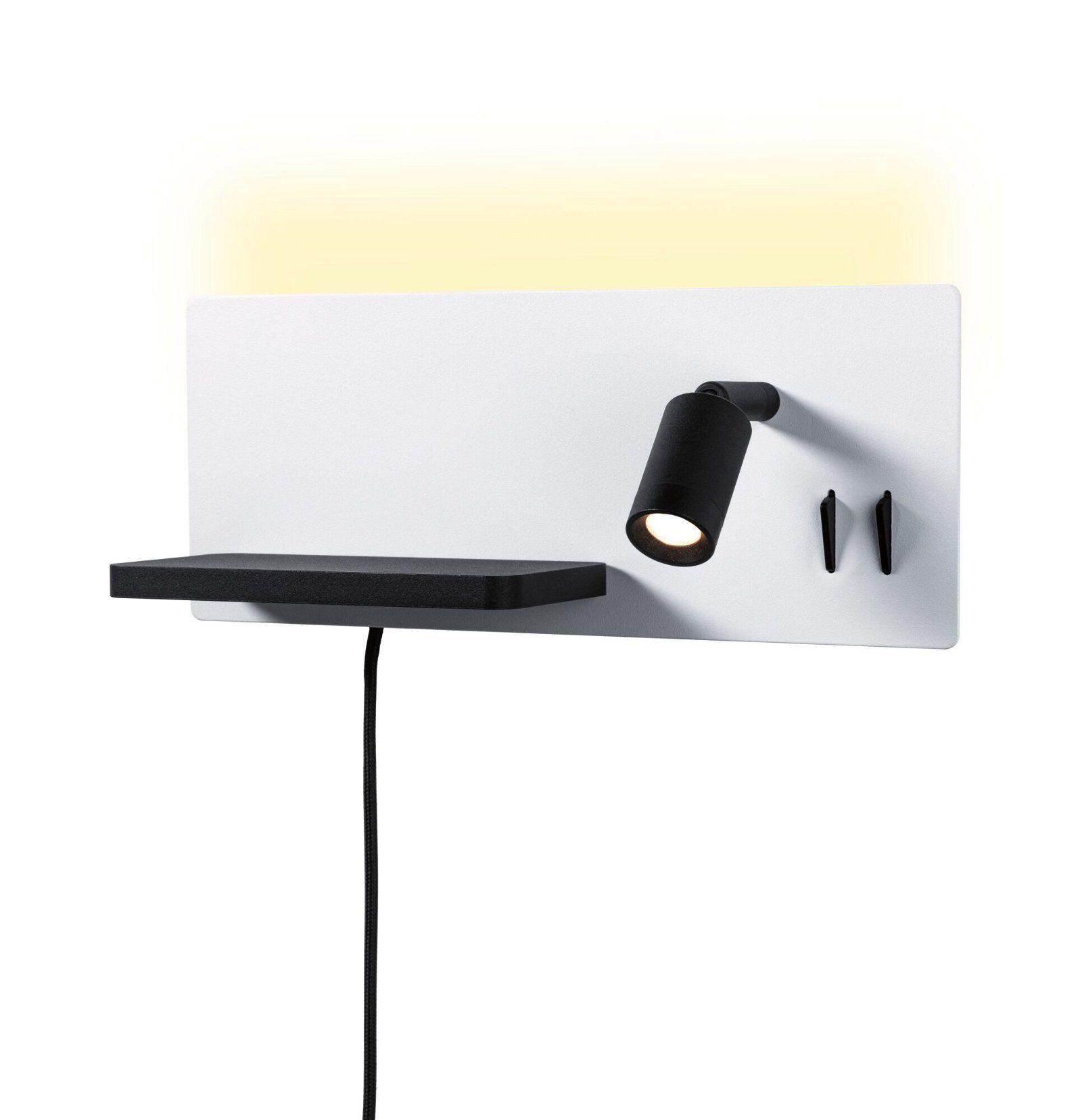Paulmann Serra LED Wall Lamp with USB-C - Dimmable - White/Black