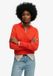 Superdry Classic Cotton Knit Trui Met Halve Rits Dames Grenadine Orange