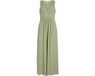 VILA VIKARIN V-NECK MAXI DRESS/BM/DC/2 Dames Maxi jurk Pastelgroen Polyester Mouwloos Maat 48
