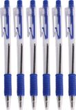 Urban Living Balpennen - 16x stuks - blauw - softgrip - kliksysteem