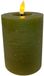 Mansion Atmosphere Bougie LED rechargeable 7.5x10cm vert olive