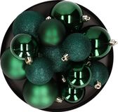 Cosy & Trendy Kerstballen - 6 stuks - Groen - 8 cm - PVC