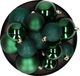Cosy & Trendy Kerstballen - 6 stuks - Groen - 8 cm - PVC