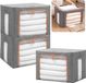 Smoakez Sacs de rangement avec cadre métallique - Rangement élégant pour vêtements - 3 pièces - 66L