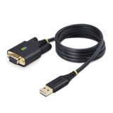 StarTech.com 1m USB naar Null Modem Kabel, USB naar Serieel Adapter, Verwisselbare DB9 Schroeven/Moeren, COM Retention, USB-A naar RS232, FTDI, Level-4 ESD Bescherming, Zwart