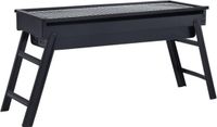 vidaXL Campingbarbecue draagbaar 60x22,5x33 cm roestvrij staal