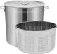Marmite 100 litres - Casserole en acier inoxydable - Avec couvercle - Avec panier amovible
