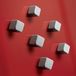Sigel glasbord magneten - 10x10x10mm - C5 sterk - zilver - 6 stuks - SI-BA192