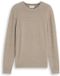 Tom Tailor Gebreide trui van katoen - Maat XXL - mouline taupe offwhite