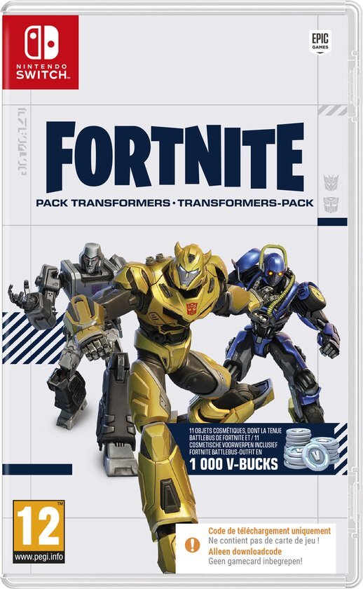 Epic Games Fortnite Transformers Pack (Spel download code in de doos) - Switch