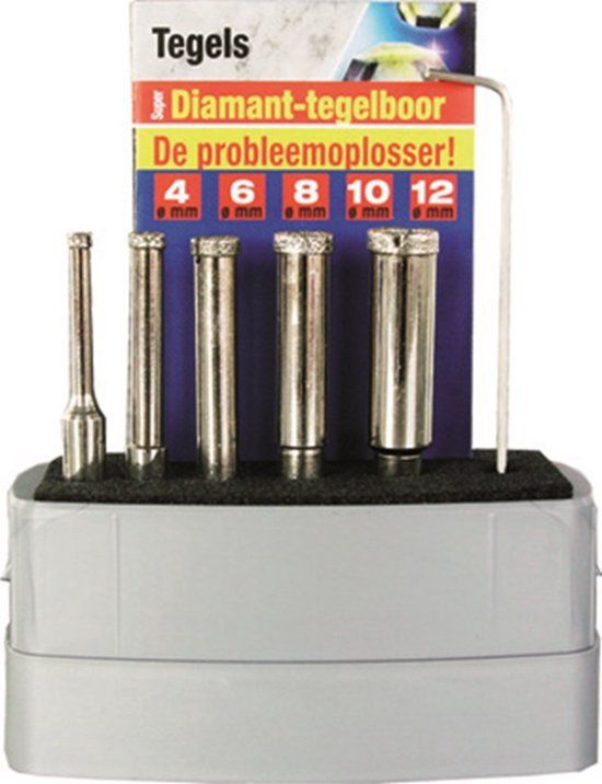 ROTEC DIAMANT-TEGELBORENSET 5 - 12MM INCL. MINI-GUIDE+DRUKVAT 758.9000