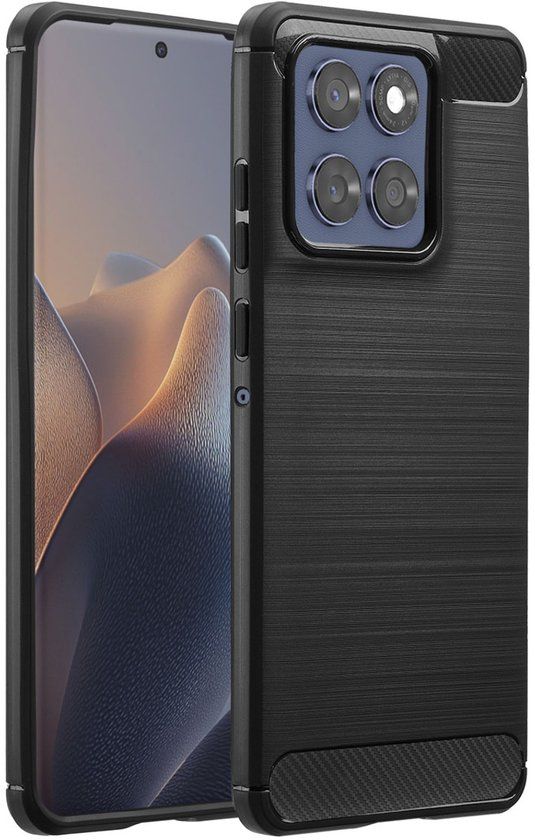 imoshion Hoesje - Geschikt voor Motorola Edge 60 Fusion - Brushed Backcover - Zwart