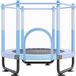 VEVOR Mini Trampoline Rebounder d'entraînement intérieur pour Enfants avec filet 152 cm Bleu