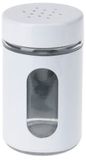 Excellent Houseware Peper en Zoutstrooier - glas - wit - 94 ml