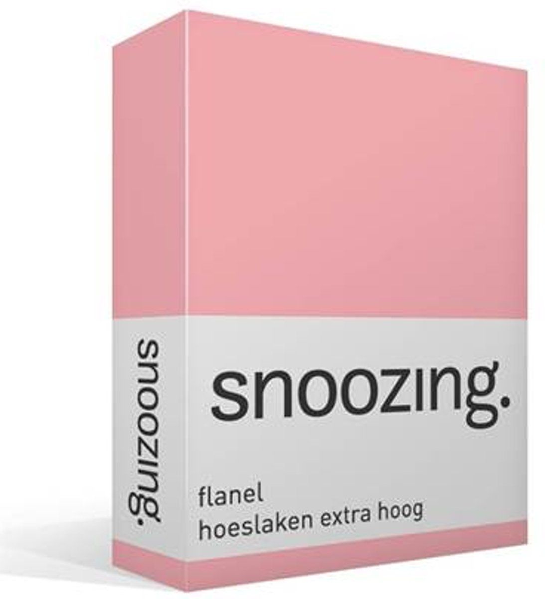 Snoozing Flanel Hoeslaken Extra Hoog - 1-persoons (80/90x200 cm) - Roze
