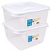 Set de 2 boîtes de conservation avec couvercle, 15L