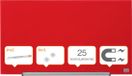 Nobo Glasbord Magnetisch Rood 67.7x38.1 cm