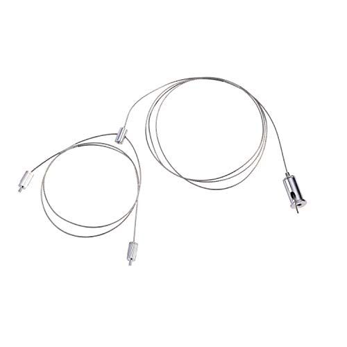 SLV Ophangset voor LED paneel - Chroom