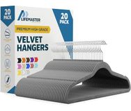 Lifemaster Fluwelen antislip hangers - 20 stuks
