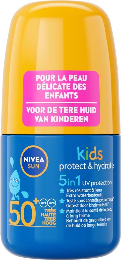 NIVEA SUN Kids Hydraterende Roll-on Zonnebrand Stick SPF50+ - 50ml