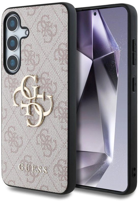 Guess Metal Logo hoesje geschikt voor Samsung Galaxy S25 Plus - Roze