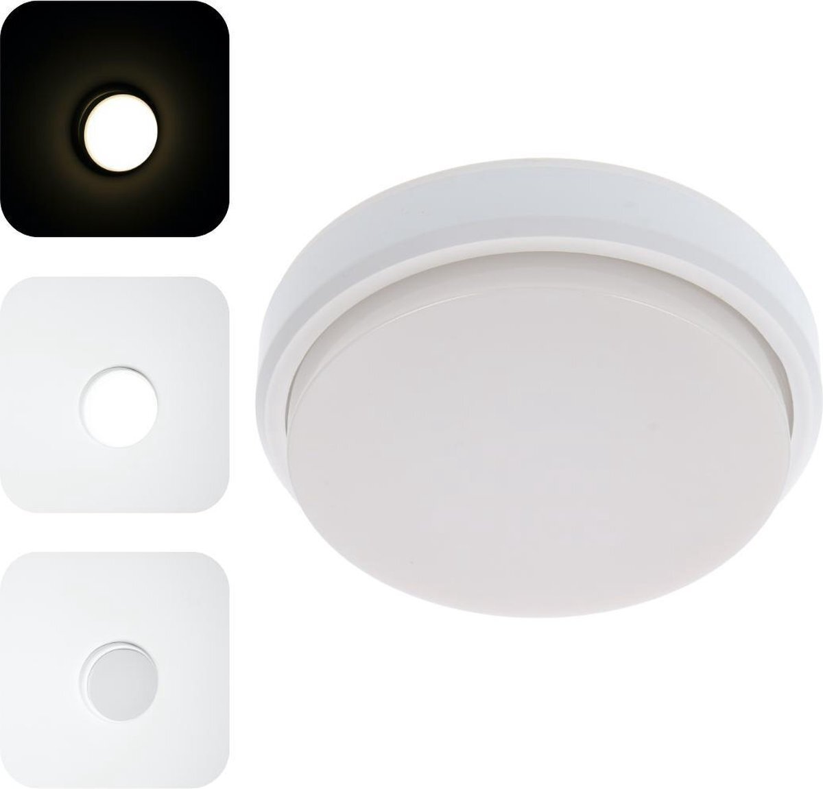 Proventa Outdoor LED Bulleye buitenlamp - Weerbestendige plafondlamp model rond - 20 cm