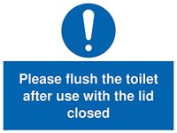 Spoel Toilet Spoel het toilet na gebruik met het deksel gesloten
