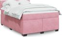 Maison Exclusive - Sommier à lattes de lit avec matelas rose 160x200 cm velours