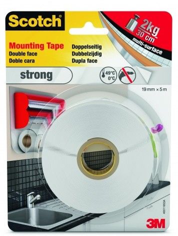 3M 40011950 - Kantoortape - wit - 1,9 cm x 19 mm - 1 stuk