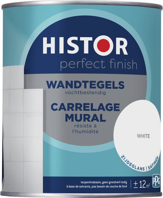 Histor Perfect Finish wandtegels 7000 wit zijdeglans 750 ml