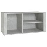 vidaXL Schoenenkast 100x35x45 cm bewerkt hout betongrijs