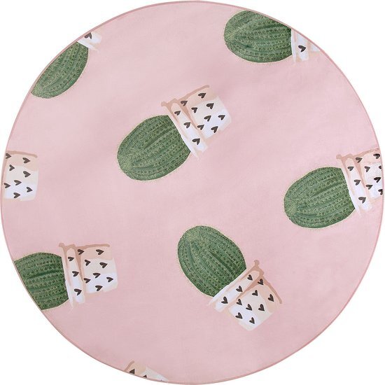Beliani eldivan - kindervloerkleed-roze-polyester