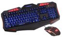 Esperanza EGK3000 Shelter Gaming Toetsenbord en Muis Set - Bedraad - USB - QWERTY Brits Engels - Zwart/Rood
