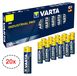 VARTA 20x Industrial PRO Mignon AA LR06 LR 06 1,5V piles, piles alcalines