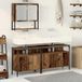 Maison Exclusive - Armoire de salle de bain avec étagères, 3 pièces, marron, bois composite