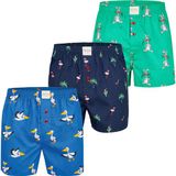 Phil & Co Wijde Boxershorts Heren Met Print 3-Pack - Maat L