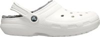 Crocs Classic Fuzz Lined Clog Instappers Senior Wit/Grijs Unisex Maat 45/46