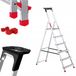 Baulich Huishoudtrap Aluminium - 6 treden met plateau