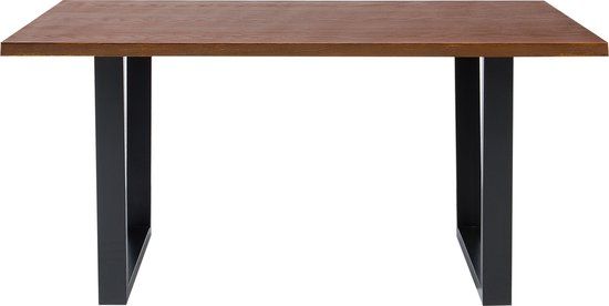 Beliani AUSTIN Eettafel - Donkere houtkleur - 90 x 160 cm - MDF