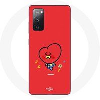 Maniacase Hoesje voor Samsung Galaxy S20 FE BTS Bangtan Boys BT21 TATA V Rode Achtergrond