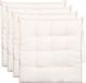 Ibenzoa® Premium Polyester Stoelkussenset - Set de quatre Blanc pour un confort accru