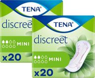 Tena Discreet Mini voor urineverlies - 2 x 20 inlegkruisjes